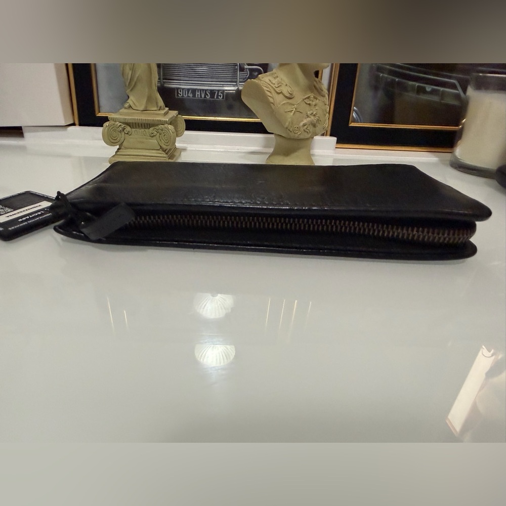 Authentic Gucci Guccissima Zip Around long leather wallet Black with COA . - Picture 3 of 11